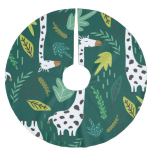 Kleurrijke Giraffes: Decoratief dierenpatroon. Kerstboom Rok
