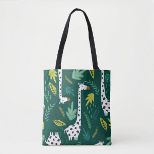 Kleurrijke Giraffes: Decoratief dierenpatroon. Tote Bag