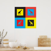 Kleurrijke Giraffes Poster (Keuken)