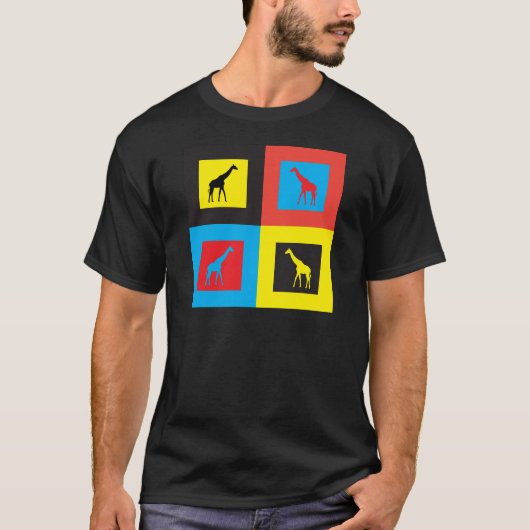 Kleurrijke Giraffes T-shirt (Voorkant)