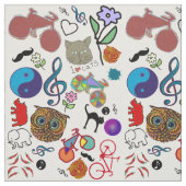 kleurrijke girale stempel stof (Swatch)