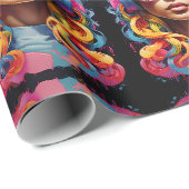 Kleurrijke Girl Power Cadeaupapier (Rol Hoek)