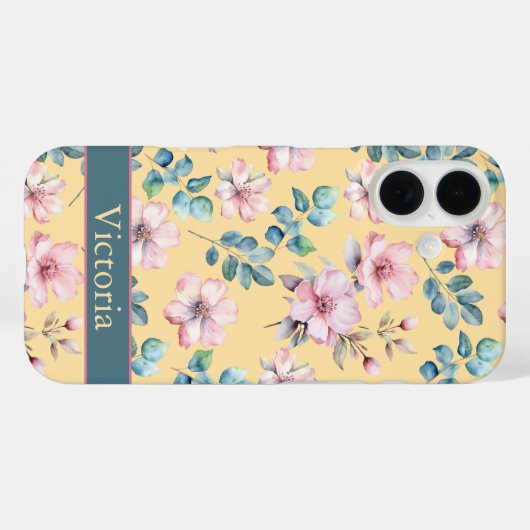 Kleurrijke Girly Floral iPhone / iPad case (Achterkant (horizontaal))
