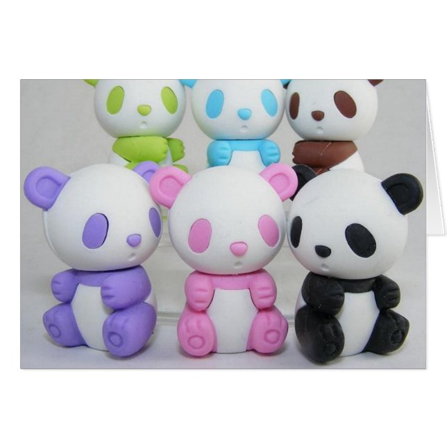 Kleurrijke Girly Japanse Anime Kawaii Panda (Voorkant Horizontaal)