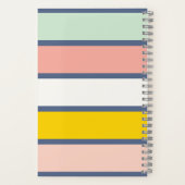 Kleurrijke Girly Pastel Monogrammed Volledige Naam Notitieboek (Achterkant)