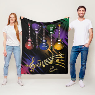 Kleurrijke Gitaar Fleece Deken