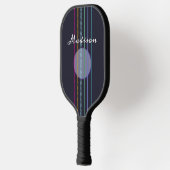 Kleurrijke gitaarsnaren Slank Modern Monogrammed Pickleball Paddle (Links)