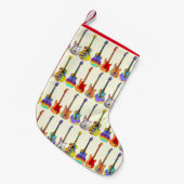 Kleurrijke gitaarspeler Kerstmis Kleine Kerstsok (Voorkant (Hangend))