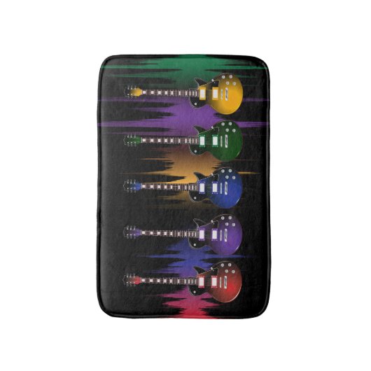 Kleurrijke gitaren badmat (Voorkant Verticaal)