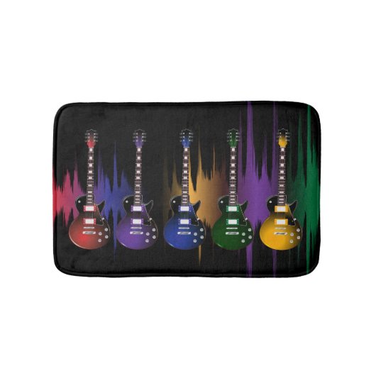 Kleurrijke gitaren badmat (Voorkant)