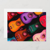 Kleurrijke gitaren briefkaart (Voorkant / Achterkant)