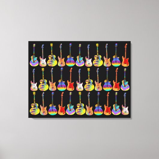 Kleurrijke Gitaren Canvas Afdruk (Voorkant)