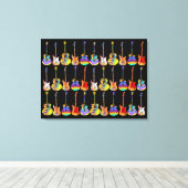 Kleurrijke Gitaren Canvas Afdruk (Insitu (Houten vloer))