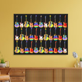 Kleurrijke Gitaren Canvas Afdruk (Insitu (Woonkamer))