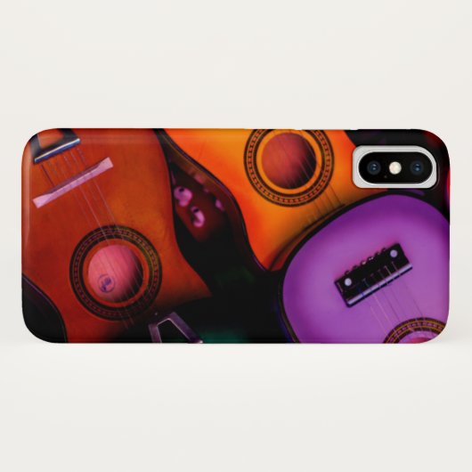 Kleurrijke gitaren Case-Mate iPhone case (Achterkant (horizontaal))