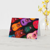 Kleurrijke Gitaren Kaart (Gele Bloem)