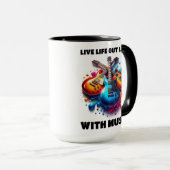 Kleurrijke gitaren leven hardop met muziek mok (Voorkant rechts)