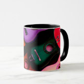 Kleurrijke gitaren mok (Voorkant rechts)