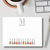Kleurrijke gitaren muzikant songwriter Monogram Post-it® Notes
