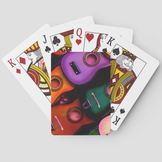 Kleurrijke Gitaren Pokerkaarten (Achterkant)