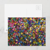 Kleurrijke gladde en gladde keibokken briefkaart (Voorkant / Achterkant)