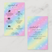 Kleurrijke glam Iridescent Sparkle-olieplek B Visitekaartje (Voorkant / Achterkant)