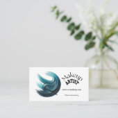 Kleurrijke Glamour Make-up Artiest Visitekaartje (Staand voorkant)