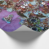 Kleurrijke glanzende sieraden cadeaupapier (Hoek)