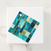 Kleurrijke Glas in lood Art Gift Labels (In situ)