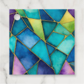 Kleurrijke Glas in lood Art Gift Labels (Voorkant)