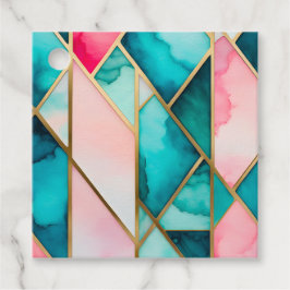 Kleurrijke Glas in lood Art Gift Labels