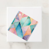 Kleurrijke Glas in lood Art Gift Labels (In situ)