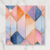 Kleurrijke Glas in lood Art Gift Labels (Voorkant)