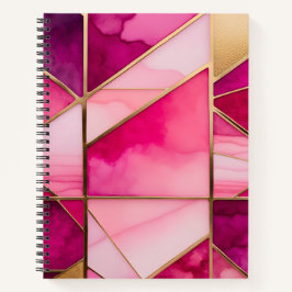 Kleurrijke Glas in lood Art Spiral Notitieboek