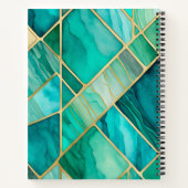 Kleurrijke Glas in lood Art Spiral Notitieboek (Achterkant)