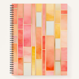 Kleurrijke Glas in lood Art Spiral Notitieboek