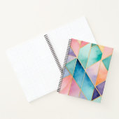 Kleurrijke Glas in lood Art Spiral Notitieboek (Binnen)