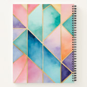 Kleurrijke Glas in lood Art Spiral Notitieboek (Achterkant)