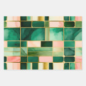 Kleurrijke Glas in lood Art Wrapping Paper Sheets (Voorkant)