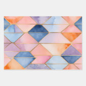 Kleurrijke Glas in lood Art Wrapping Paper Sheets (Voorkant 2)