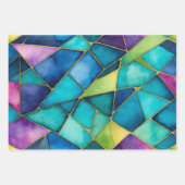 Kleurrijke Glas in lood Art Wrapping Paper Sheets (Voorkant 3)