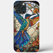 Kleurrijke Glas in lood Artistic Hummingbird Case-Mate iPhone Case (Achterkant)