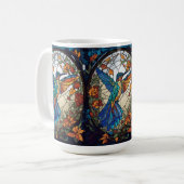Kleurrijke Glas in lood Artistic Hummingbird Koffiemok (Voorkant links)