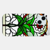 Kleurrijke Glas in lood beeltenis bloem Case-Mate iPhone Case (Achterkant (horizontaal))