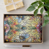Kleurrijke Glas-in-Lood Bijen  Tissuepapier (Geschenk)