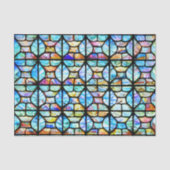 Kleurrijke Glas in lood-effectontkoppeling weefsel Tissuepapier (Voorkant)