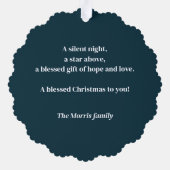 Kleurrijke glas-in-lood kerstster ornament kaart (Achterkant)