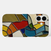 Kleurrijke Glas in lood Mozaïek Abstractie Case-Mate iPhone Case (Achterkant (horizontaal))