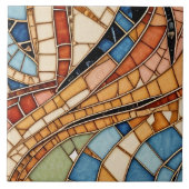 Kleurrijke Glas in lood Mozaïek Abstractie Tegeltje (Voorkant)