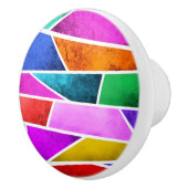 Kleurrijke Glas in lood Paars Blauwe Keramische Pu Knop (Rechts)